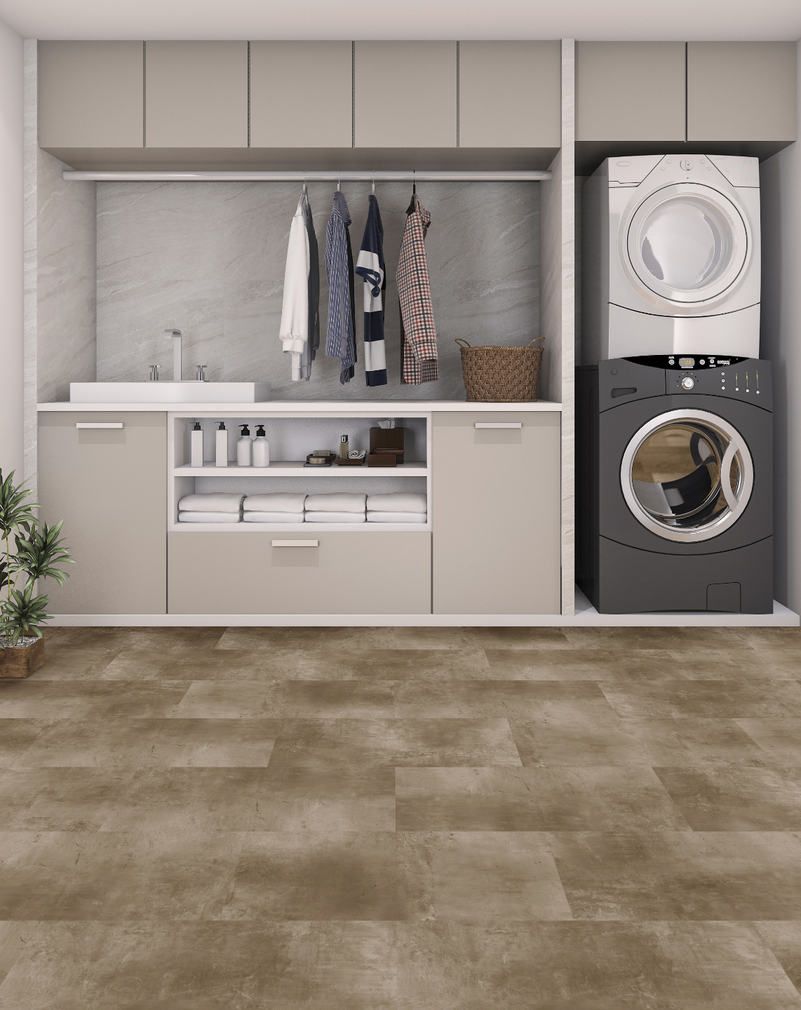 installed vinyl flooring in home